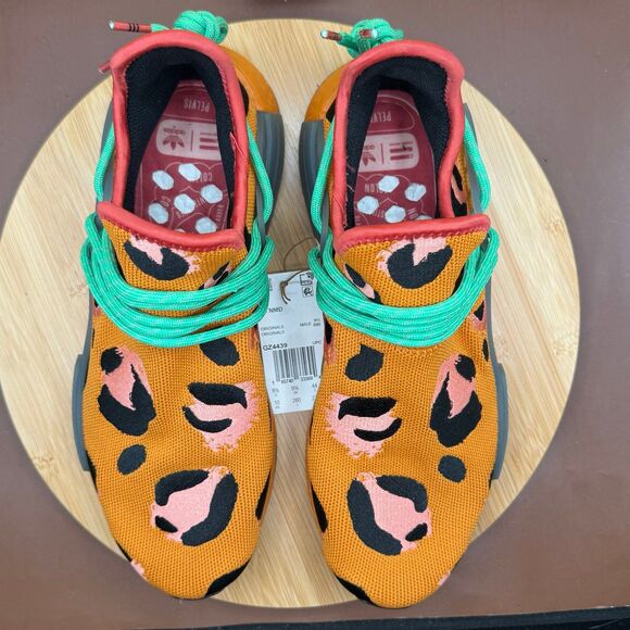 Adidas x Pharrell Williams HU NMD Animal Print Orange Size 10 NEW - Picture 6 of 10